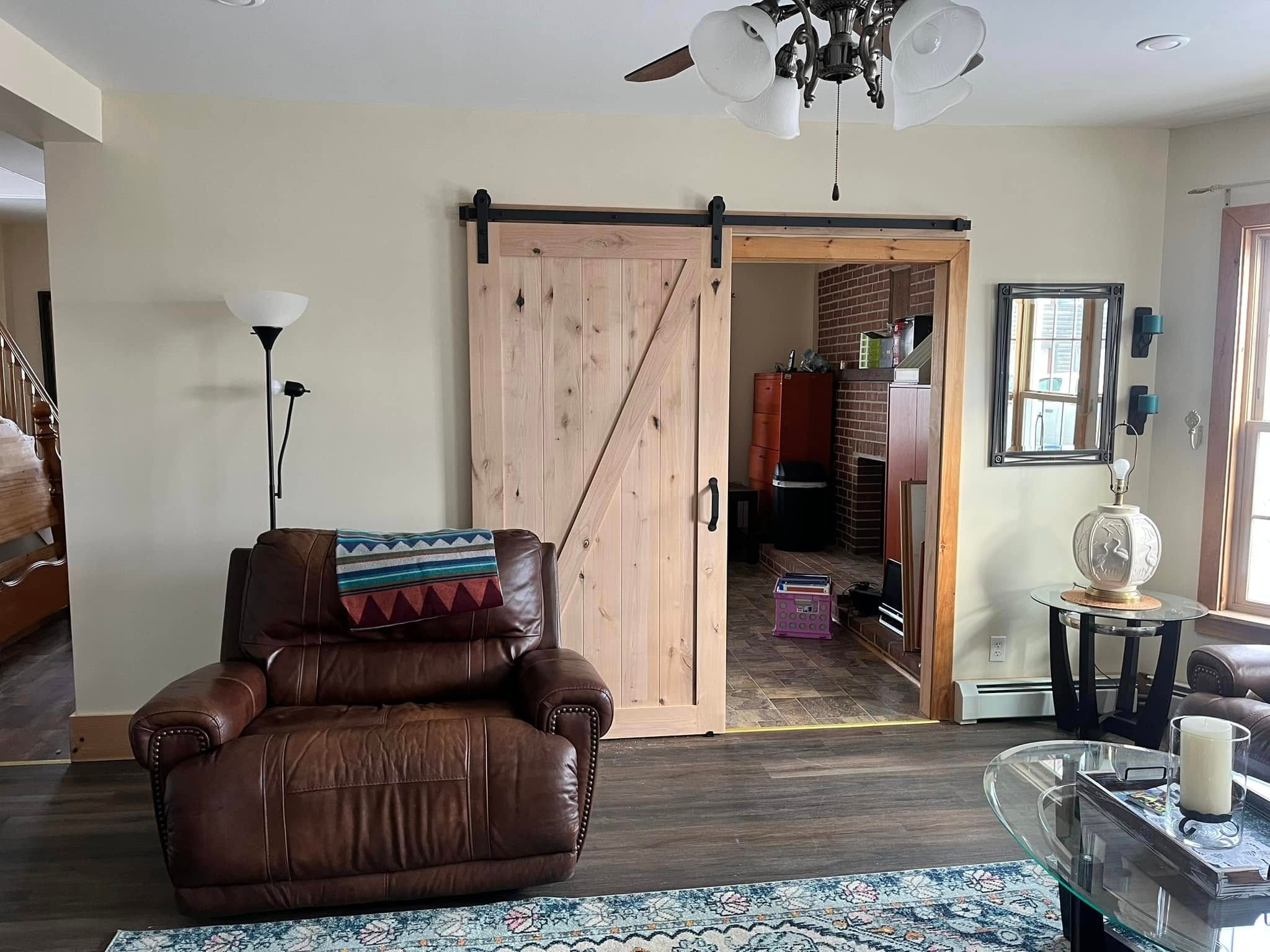 Inside Cory's Place — warm living room at the Winthrop recovery residence